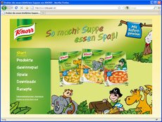 KNORR Kidssuppen Microsite