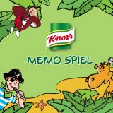 KNORR-Memo-Spiel: Startscreen mit fliegendem Glückskäfer