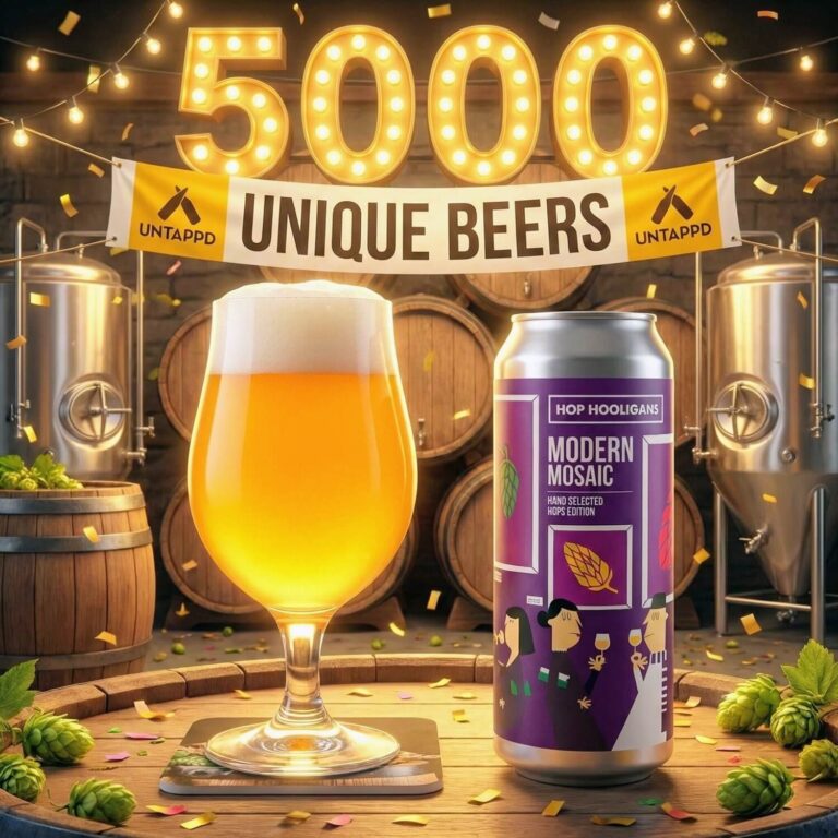 5000 Unique Beers auf Untappd